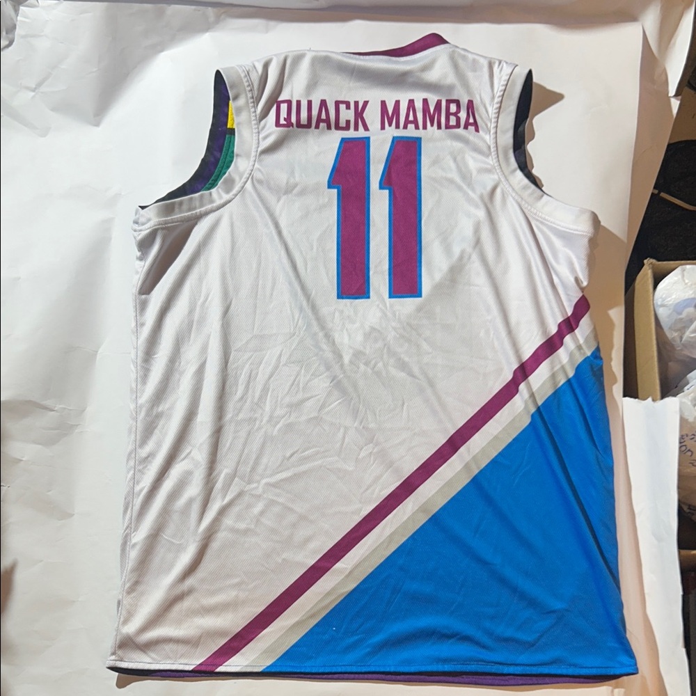 Quack Mamba Reversible Basketball Jersey w/ Mighty Ducks Logo #11 - Picture 2 of 8